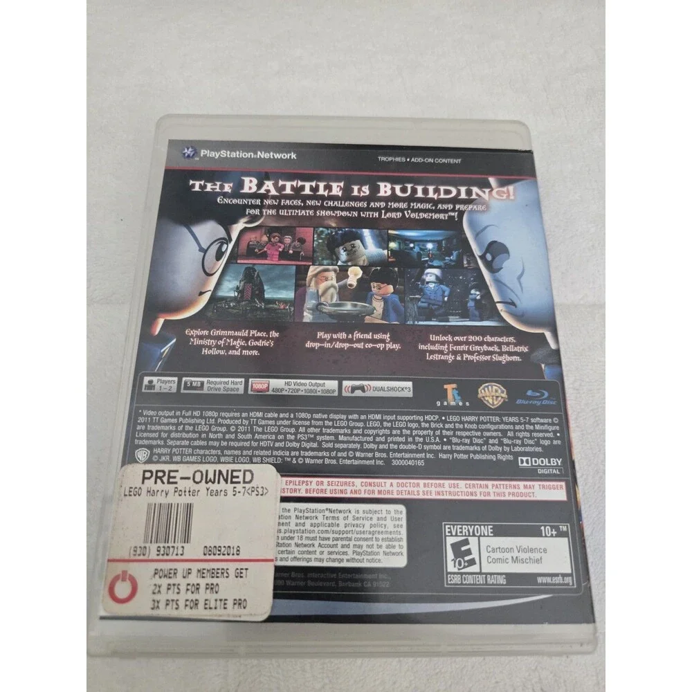 LEGO Harry Potter Years 5-7 PS3 Game
